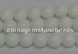 CPB04 15.5 inches 10mm round white porcelain beads wholesale