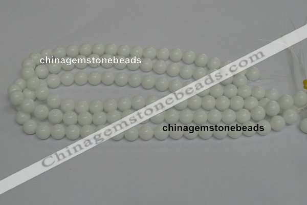 CPB04 15.5 inches 10mm round white porcelain beads wholesale