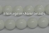 CPB05 15.5 inches 12mm round white porcelain beads wholesale