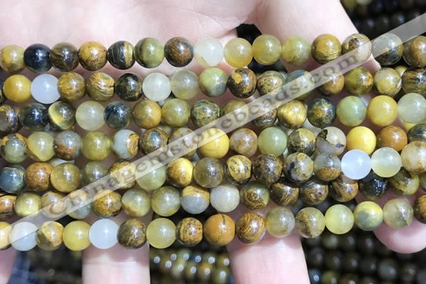 CPB1051 15.5 inches 6mm round golden pietersite beads wholesale