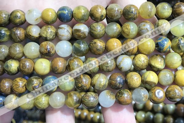 CPB1052 15.5 inches 8mm round golden pietersite beads wholesale