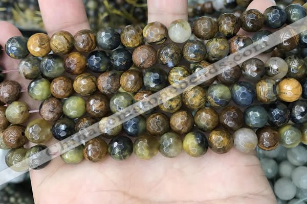 CPB1066 15.5 inches 6mm faceted round natural pietersite beads