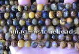 CPB1082 15.5 inches 8mm faceted round pietersite gemstone beads