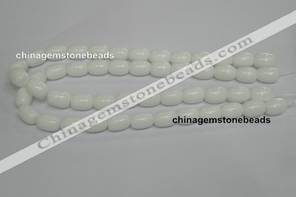 CPB11 15.5 inches 10*14mm drum white porcelain beads wholesale