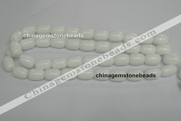 CPB14 15.5 inches 13*18mm drum white porcelain beads wholesale