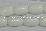 CPB15 15.5 inches 15*20mm drum white porcelain beads wholesale