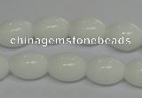 CPB17 15.5 inches 10*14mm rice white porcelain beads wholesale