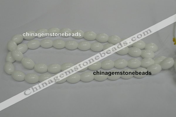 CPB18 15.5 inches 12*16mm rice white porcelain beads wholesale