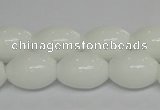 CPB19 15.5 inches 13*18mm rice white porcelain beads wholesale