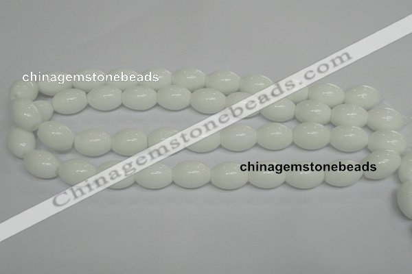 CPB19 15.5 inches 13*18mm rice white porcelain beads wholesale