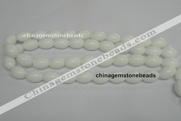 CPB20 15.5 inches 15*20mm rice white porcelain beads wholesale