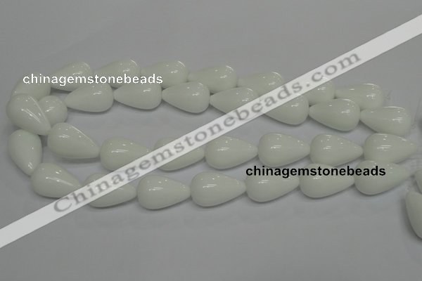 CPB26 15.5 inches 15*25mm teardrop white porcelain beads wholesale