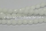 CPB32 15.5 inches 6mm faceted round white porcelain beads wholesale