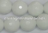 CPB38 15.5 inches 18mm faceted round white porcelain beads wholesale