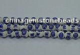 CPB531 15.5 inches 6mm round Painted porcelain beads