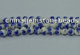 CPB541 15.5 inches 6mm round Painted porcelain beads