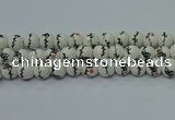 CPB553 15.5 inches 10mm round Painted porcelain beads