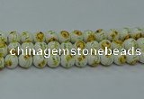 CPB563 15.5 inches 10mm round Painted porcelain beads