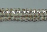 CPB571 15.5 inches 6mm round Painted porcelain beads