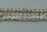 CPB575 15.5 inches 14mm round Painted porcelain beads