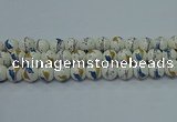 CPB592 15.5 inches 8mm round Painted porcelain beads