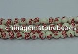 CPB613 15.5 inches 10mm round Painted porcelain beads