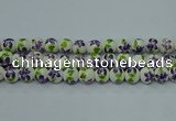 CPB621 15.5 inches 6mm round Painted porcelain beads