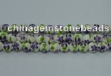 CPB622 15.5 inches 8mm round Painted porcelain beads