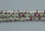 CPB632 15.5 inches 8mm round Painted porcelain beads