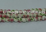 CPB652 15.5 inches 8mm round Painted porcelain beads