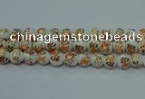 CPB671 15.5 inches 6mm round Painted porcelain beads