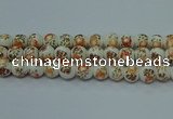 CPB672 15.5 inches 8mm round Painted porcelain beads