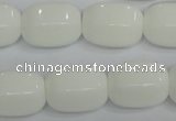 CPB68 15.5 inches 15*20mm drum white porcelain beads wholesale