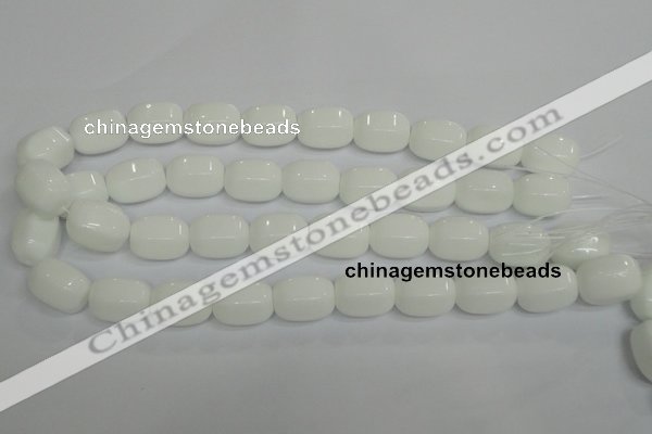 CPB68 15.5 inches 15*20mm drum white porcelain beads wholesale