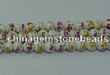 CPB692 15.5 inches 8mm round Painted porcelain beads