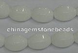 CPB70 15.5 inches 12*16mm rice white porcelain beads wholesale