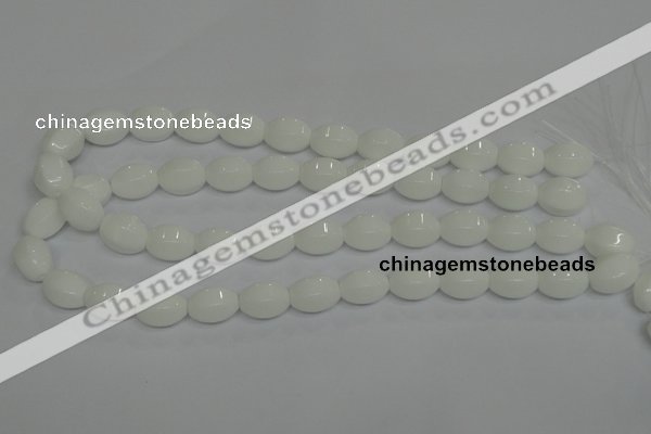 CPB70 15.5 inches 12*16mm rice white porcelain beads wholesale