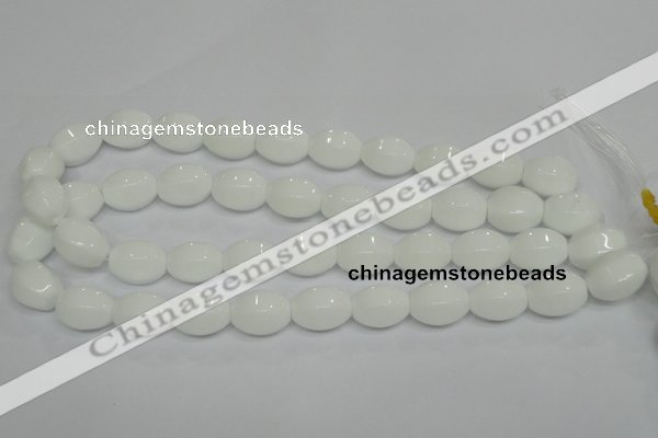 CPB71 15.5 inches 13*18mm rice white porcelain beads wholesale