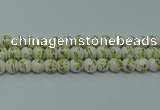 CPB722 15.5 inches 8mm round Painted porcelain beads