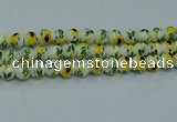 CPB731 15.5 inches 6mm round Painted porcelain beads