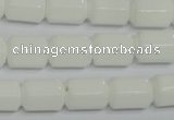 CPB75 15.5 inches 10*14mm column white porcelain beads wholesale