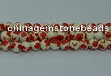 CPB763 15.5 inches 10mm round Painted porcelain beads