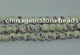 CPB771 15.5 inches 6mm round Painted porcelain beads