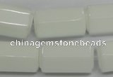 CPB78 15.5 inches 15*25mm column white porcelain beads wholesale