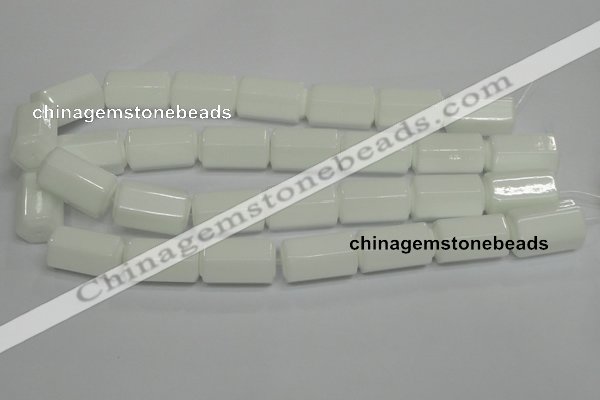 CPB78 15.5 inches 15*25mm column white porcelain beads wholesale