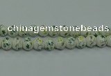 CPB781 15.5 inches 6mm round Painted porcelain beads