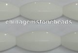 CPB81 15.5 inches 15*30mm rice white porcelain beads wholesale