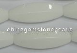 CPB82 15.5 inches 15*40mm rice white porcelain beads wholesale