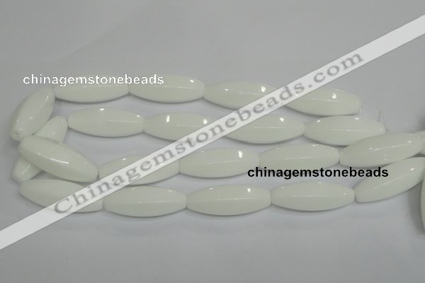 CPB82 15.5 inches 15*40mm rice white porcelain beads wholesale