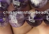 CPC613 15.5 inches 12mm round purple phantom quartz beads